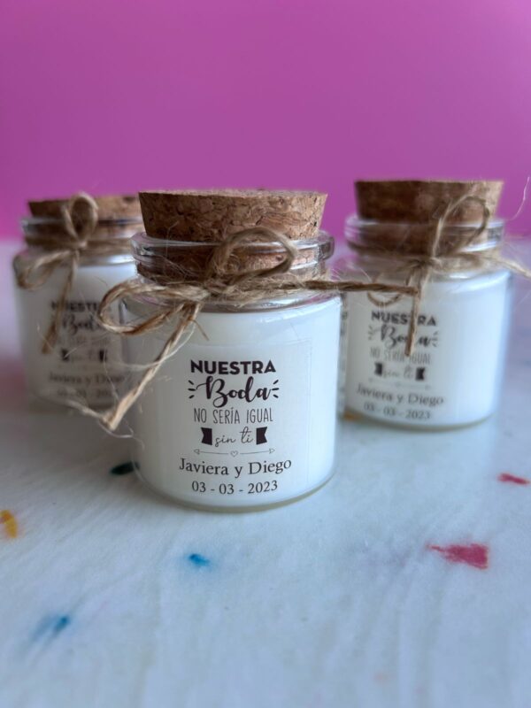 Velas de cera de coco con corcho