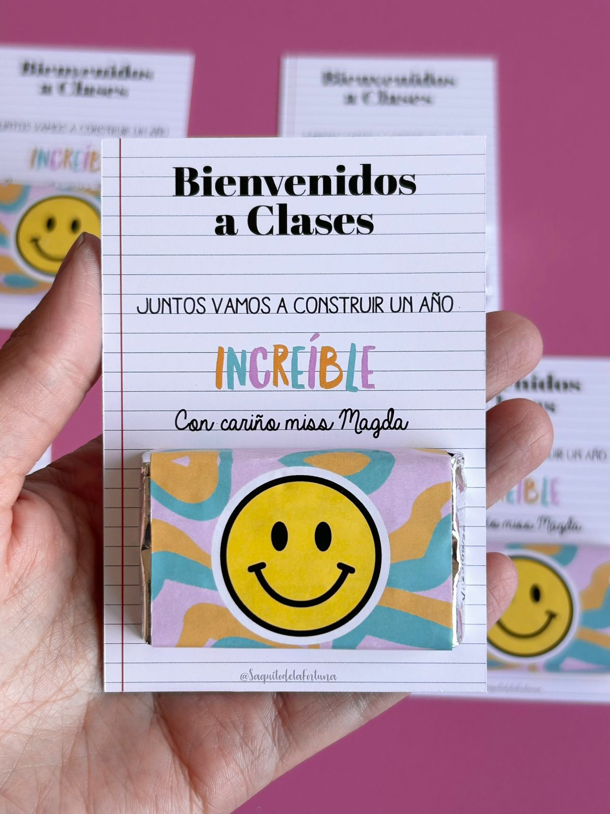 Chocolatines con tarjeta