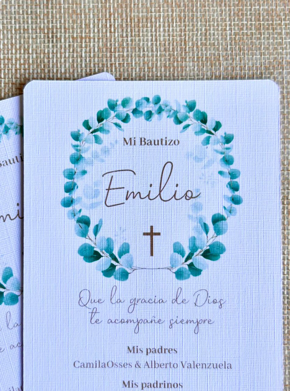 Santitos de Bautizo - Colección hojas de Eucaliptos - Imagen 8
